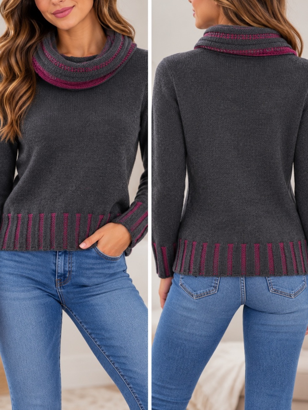 Jean Pierre Cowell neck sweater
